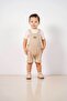Baby Kids Beige Cotton 2-Piece Romper Set Trend Fashion Bottom Top Set
