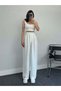 Women's Velcro Coated Linen Palazzo Trousers - 3