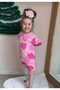 Girl's Summer Patterned and Printed T-Shirt and Shorts Set with Elastic Waist and Pockets (2-3-4-5-6-7-8 Years) - 6