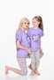 Mooncover Women's Pajama Set 100% Cotton Combed Cotton Mother-Daughter Combination – Purple - 6