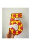 5 Year Birthday Table Decoration-2 (Gs Themed Yellow-Red) - 4