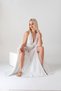 Muslin Dress Beach Dress with Knitted Detail Made from Natural Cotton - White - 7