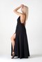 Muslin Dress Made of Natural Cotton Knit Detailed Beach Dress - Black - 3