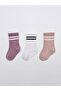 3 Pack Cotton Baby Socks / Striped Children's Socks - 4