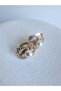 Gold Color Zircon Stone Pearl Flower Earrings - 4
