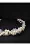 Handmade Silver Pearl & Crystal Stone Special Day Engagement Promise Henna Bridal Crown - 5