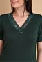 2-Piece Combination V-Neck Lace Detailed Bamboo Pajama Set - 4