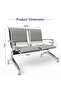 JX 2-Seater Outdoor Bench with Cushions- Grey - 7