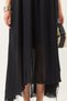 Women's Black Thin Strap Loose Lined Cotton Summer Long Linen Dress 5971 60281031 - 7