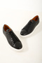 Men's Black Genuine Leather Sneaker Shoes - 4