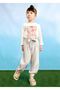 Girl's Loose Jogger Trousers Cream 3556