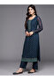 Embroidered Kurta and Mid Rise Trouser with Dupatta Set - 3