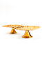 Luxury 2-Piece Daisy Gold Footed Cake, Cake, Cookie, Dessert, Treat, Dowry Presentation Serving Stand - 3