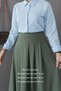 PLEATED LONG FLARED SKIRT