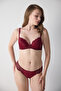 Leaf Patterned Lace Push up Supported Bra