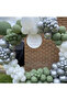 50 Pieces Mold Green Chrome Silver White Balloon Chain Set