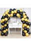 100 Pieces Chrome Gold Black Balloon Chain Set