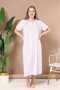 Seasonal Cotton Loose Cut Wide Fit Short Sleeve Mother Nightgown
