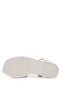 Women's Genuine Leather Beige Flat Sandals - 4