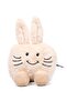 Children's Cute Emoji Plush Rabbit Pillow Sleeping Companion Cream 35 cm