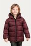Girl's Burgundy Fleece Hooded Waterproof Windproof Inflatable Winter Coat & Coat - 2