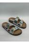 White Multi Double Buckle Orthopedic Women's Slippers - 5