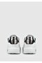 Platin Deri Kadın Sneaker - 4