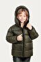 Girl's Khaki Fleece Hooded Waterproof Windproof Inflatable Winter Coat & Coat - 3