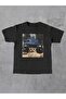 Unisex, Car and Cat Printed, Oversize T-Shirt,