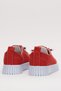 Unisex Easy to Wear Rubber Laced Sports Linen Sneaker Shoes Red - 4