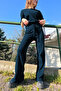Ribbed Ottoman Short-Sleeved Suit Summer Loose Fit Thin Lycra Fabric - 3