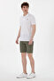 Men's Regular Fit Polo Neck White Basic T-Shirt 50298016-Vr013 - 4