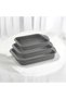 3 Set of Grey Granite Rectangular Baking Trays , Oven Safe Tray, Double Layered - 2