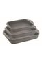 3 Set of Grey Granite Rectangular Baking Trays , Oven Safe Tray, Double Layered
