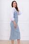 Suspender Denim Dress Light Blue Ss2696 - 6