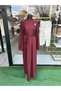 Aişe moda Bordo elbise - 3