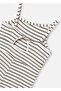 Girl's Striped Jumpsuit Green 6867 - 6