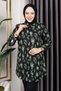 Women's Hijab Clothing & Sportswear Suitable Front Button Detail Stylish Patterns Woven Viscose Shirt-Tunic - 3