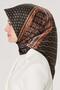 Nostalji Tivil Silk Scarf Ist 8519 - 01 Black Mixed Pattern - 2