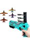 Air Battle Continuous Launch Airplane Toy with 4 Foam Glider Planes (Green)