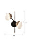 Taran Black Gold 2 Piece 10 Watt Flower Patterned Modern Led Sconce - 3