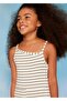 Girl's Striped Jumpsuit Green 6867 - 2