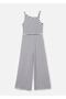 Girl's Striped Jumpsuit - Black 6867 - 4