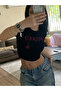 Wicked Stone Printed Pink Shining Stone Crop - 3
