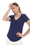 Extra Soft Viscon T-Shirt-Navy Blue - 8