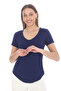 Extra Soft Viscon T-Shirt-Navy Blue - 6