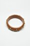 Gold Detail Tan Color Acrylic Bracelet