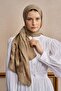 Dark Beige Double Sided Logo Pattern Shawl