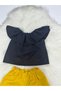 Girl's Madonna Collar Blouse & Mustard Color Shorts - 7