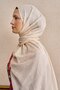Double Sided Ethnic Pattern Shawl - Cream - 2